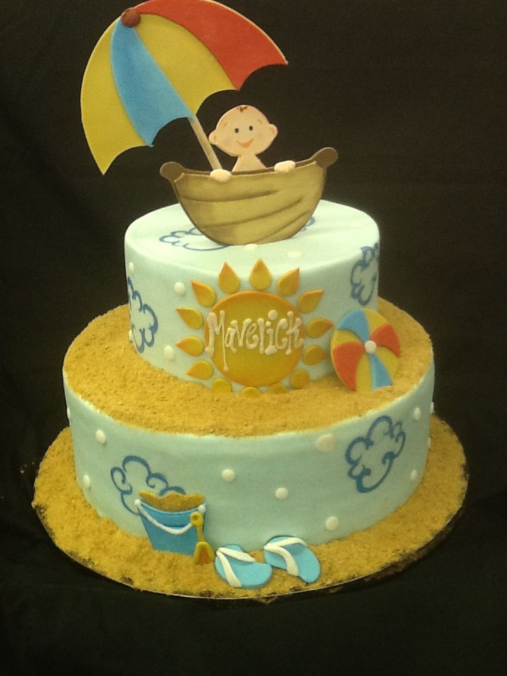 Beach Themed Baby Shower Cake