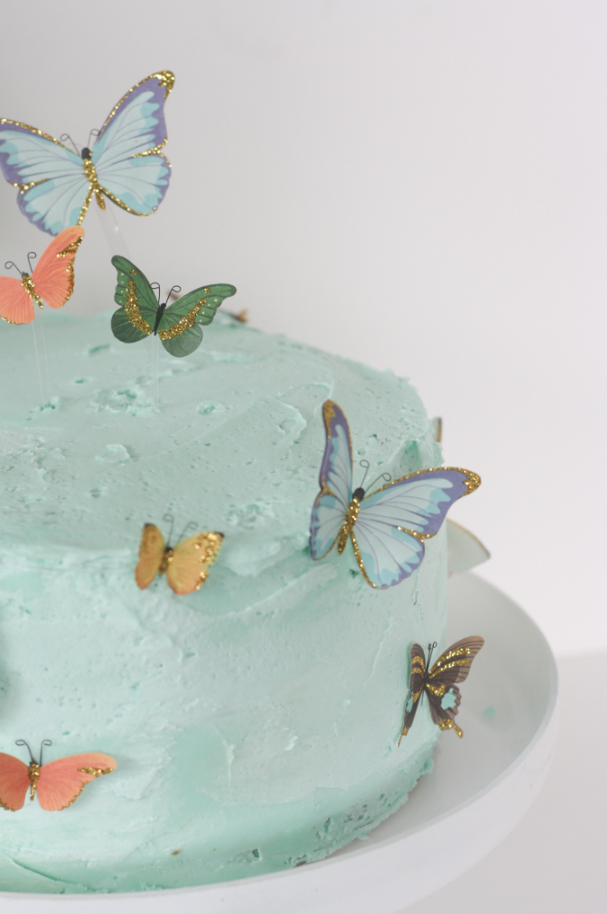 Beautiful Butterfly Birthday Cake