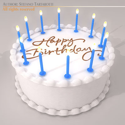 Birthday Cake 3D Model