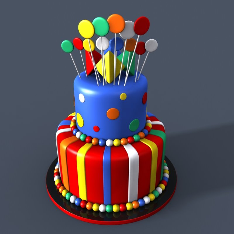 Birthday Cake 3D Model