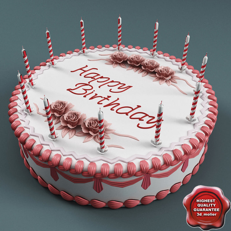 Birthday Cake 3D Model