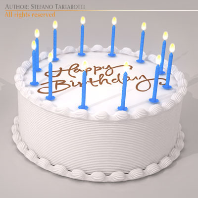 Birthday Cake 3D Model