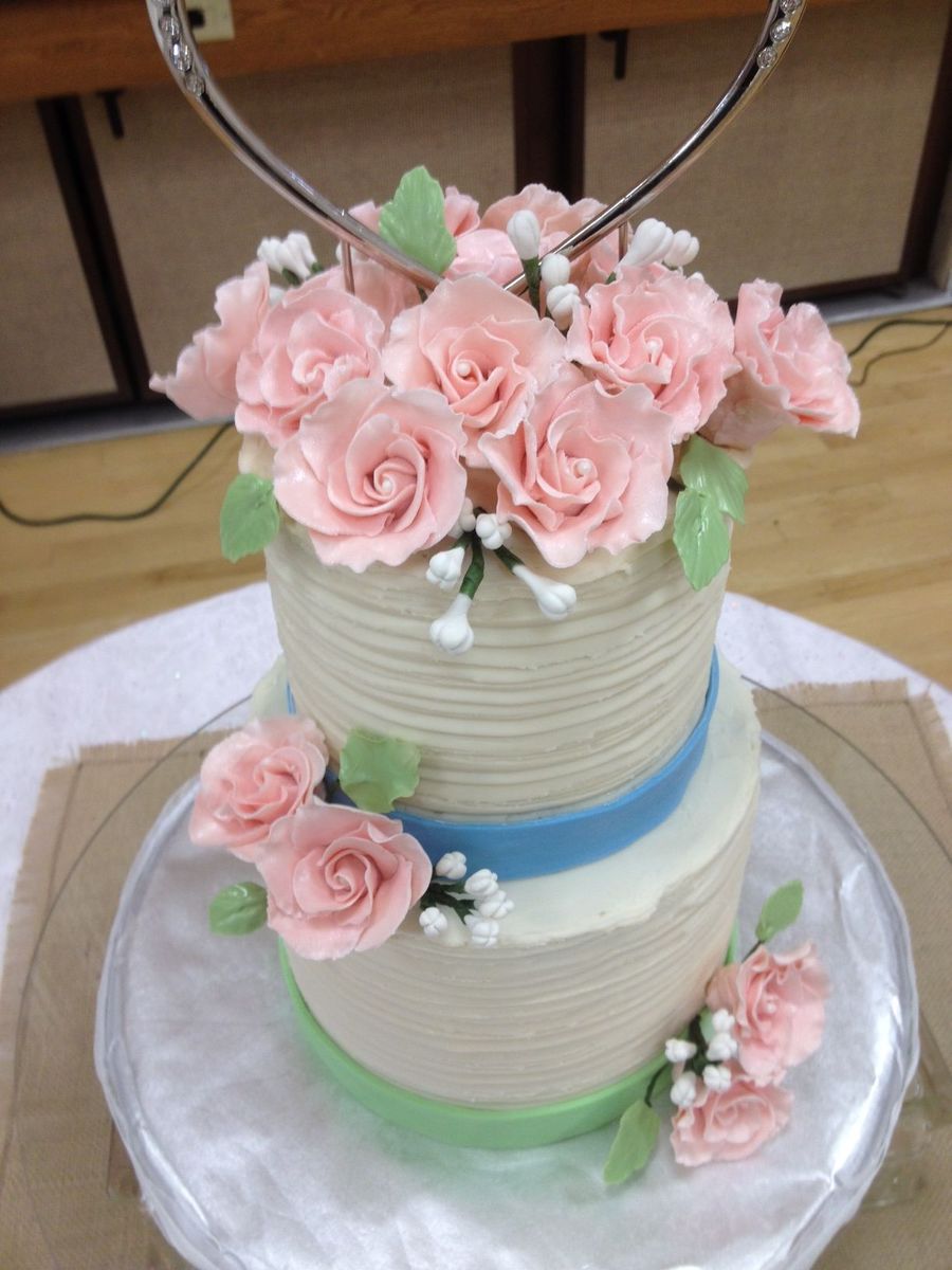 Buttercream Flower Brushed On Cake