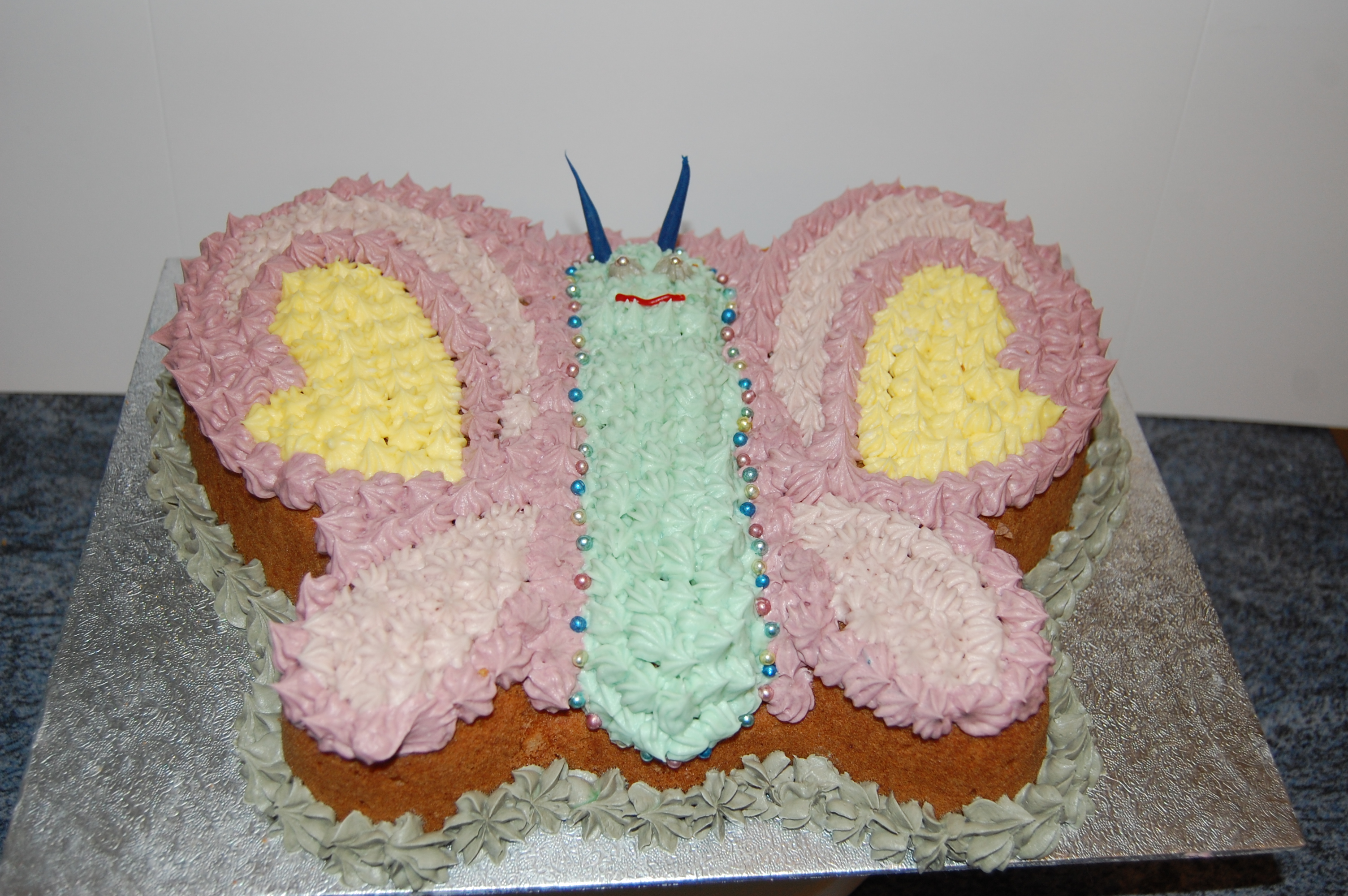 Butterfly-Shaped Birthday Cake