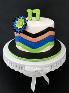 Chevron Birthday Cake