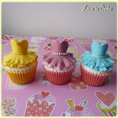 Disney Princess Dress Cupcakes