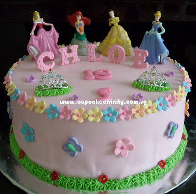 Disney Princess Fondant Cake