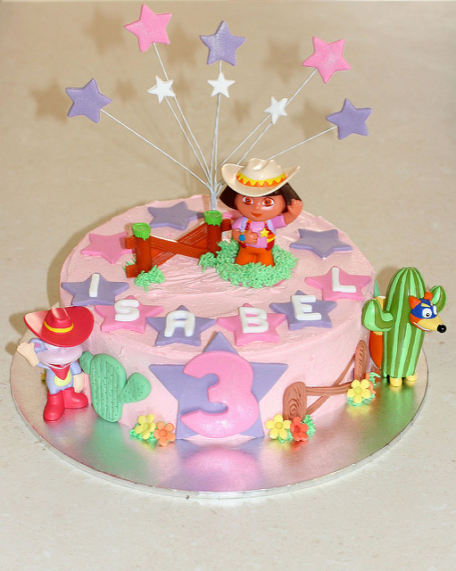 Dora Cowgirl Birthday Cake