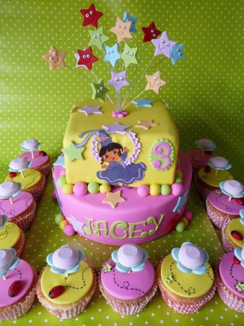 Dora the Explorer 3rd Birthday Cake