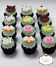 11 Photos of Animal Birthday Cupcakes