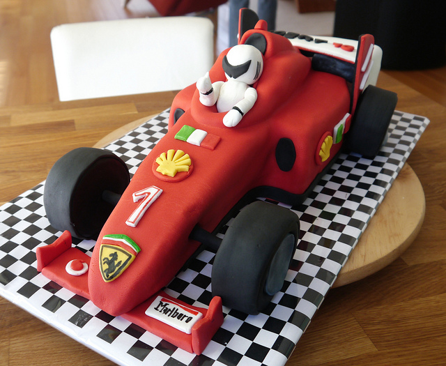 Ferrari Race Car Cake