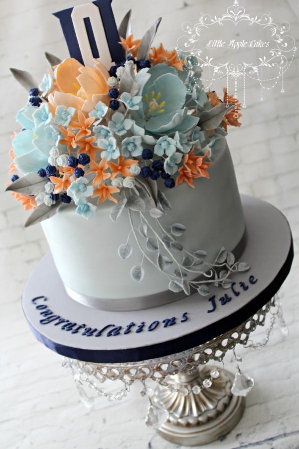 Floral Graduation Cake