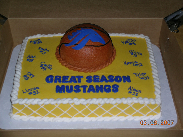 Girls Basketball Sheet Cake