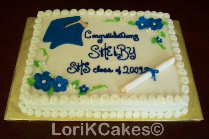 Graduation Sheet Cakes with Flowers