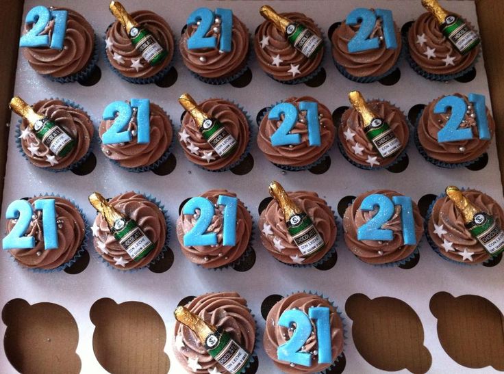 Guys 21st Birthday Cupcake Ideas