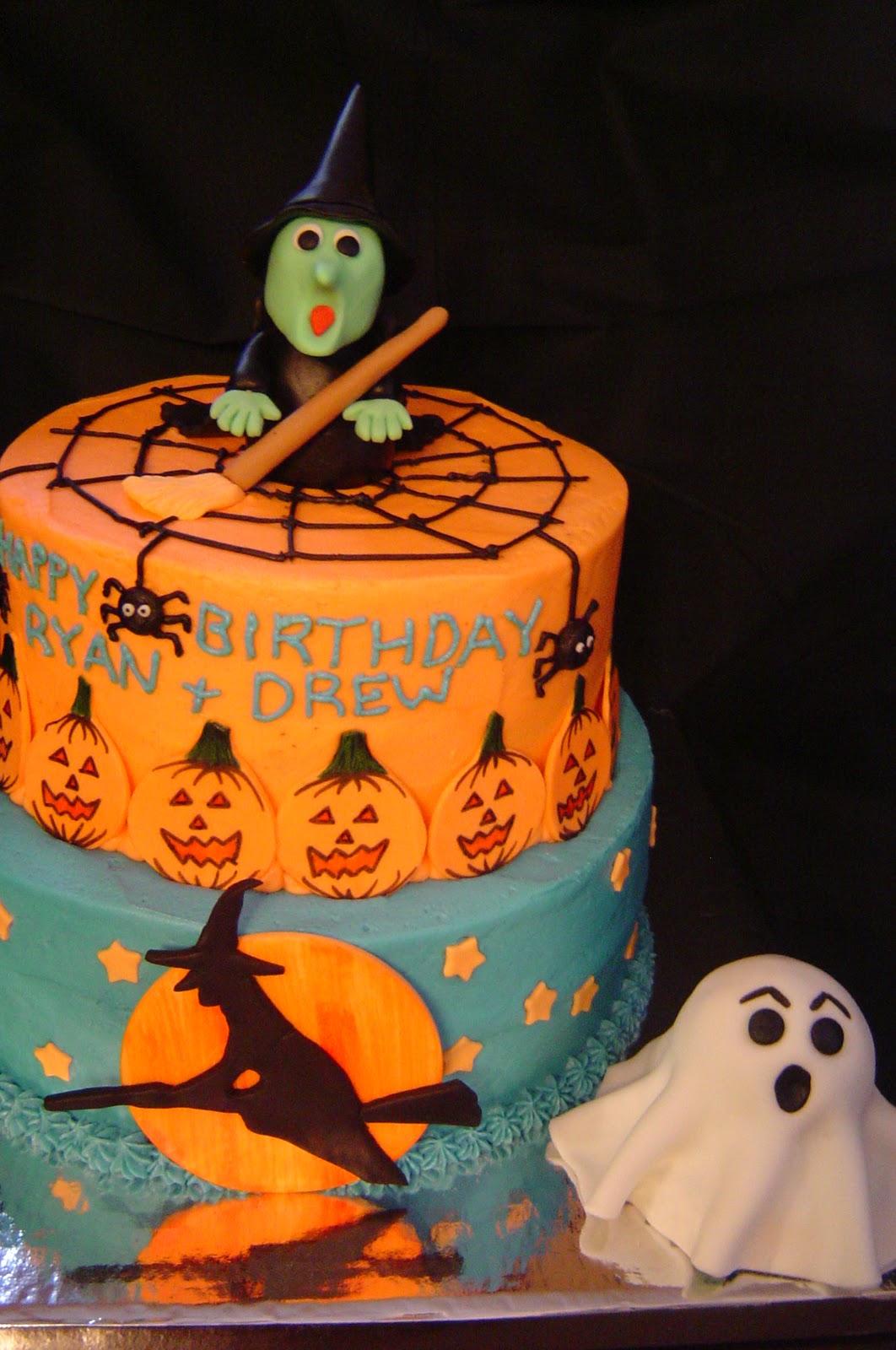 Halloween Fondant Birthday Cake