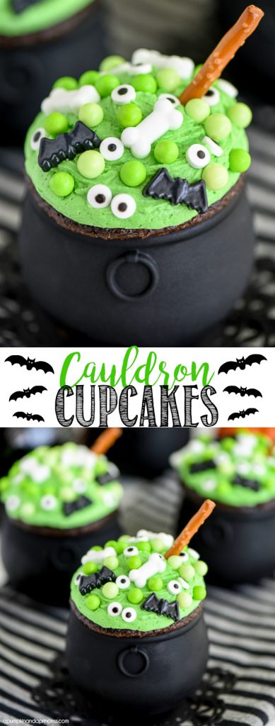 Halloween Witches Cauldron Cupcakes