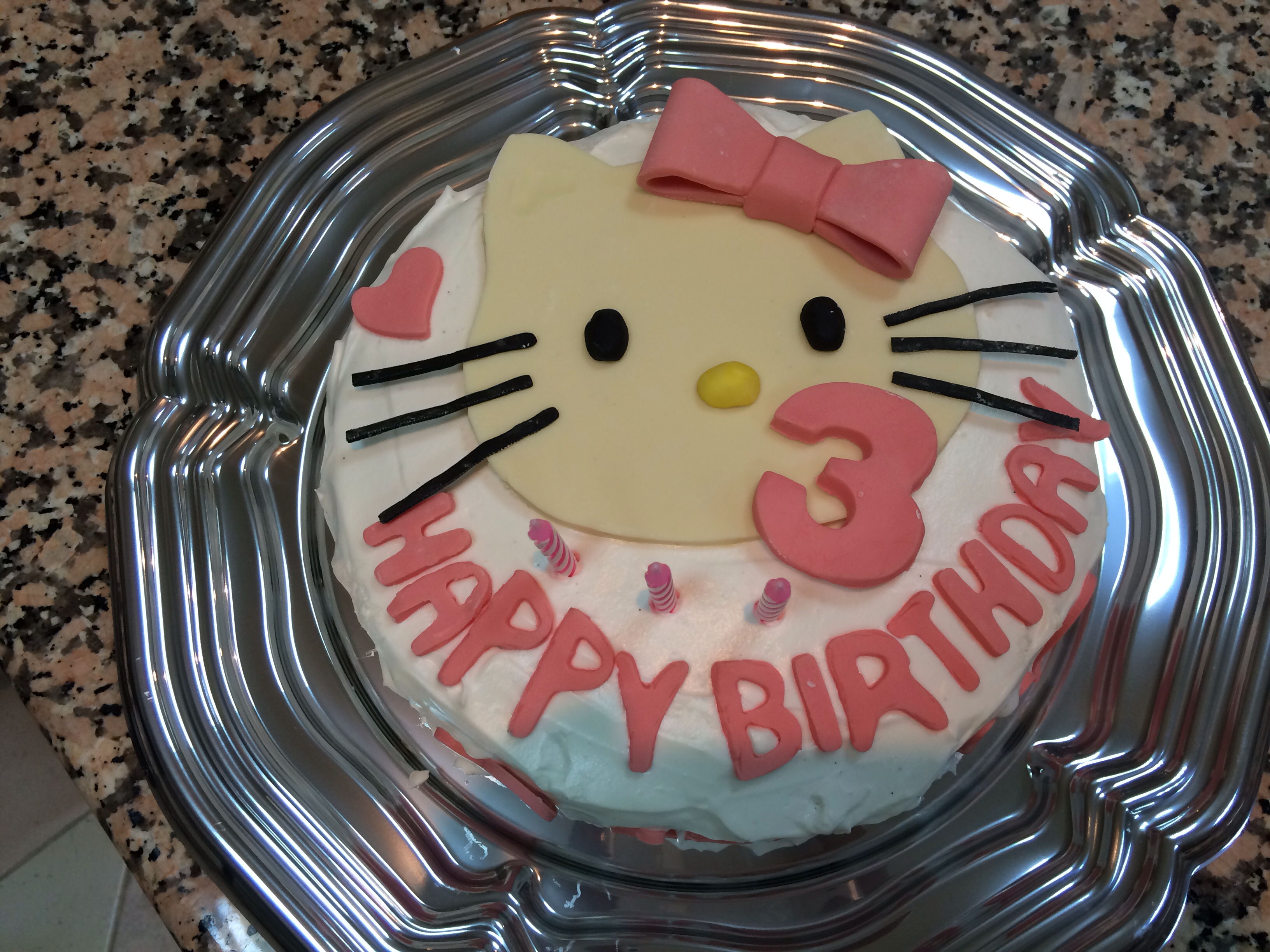 Hello Kitty Birthday Cake Decorated With Modeling Chocolate on Craftsy