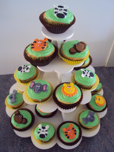 Jungle Theme Birthday Cupcakes