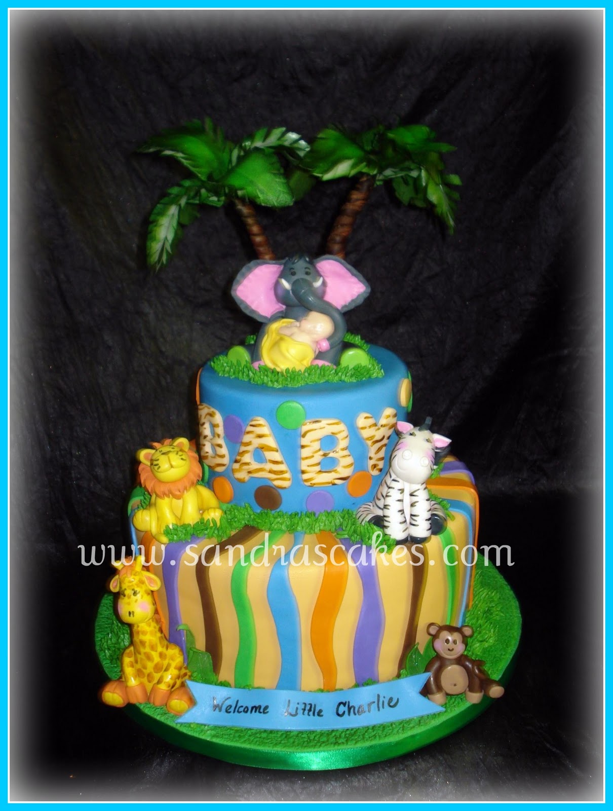 Jungle Themed Baby Shower Cake