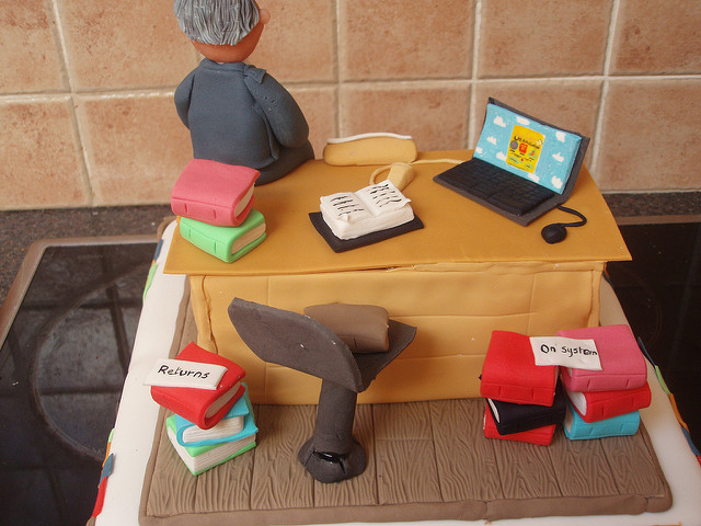 Library Librarian Retirement Cake