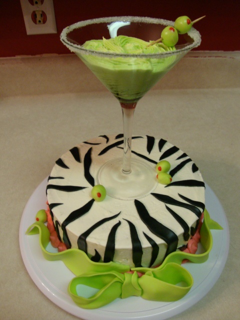 Martini Glass Birthday Cake