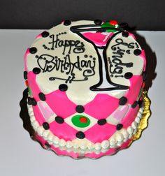 Martini Shaped Birthday Cake