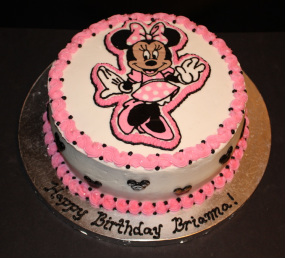 Minnie Mouse Birthday Cakes with Buttercream Icing