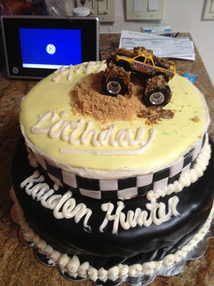 Mud Truck Birthday Cake