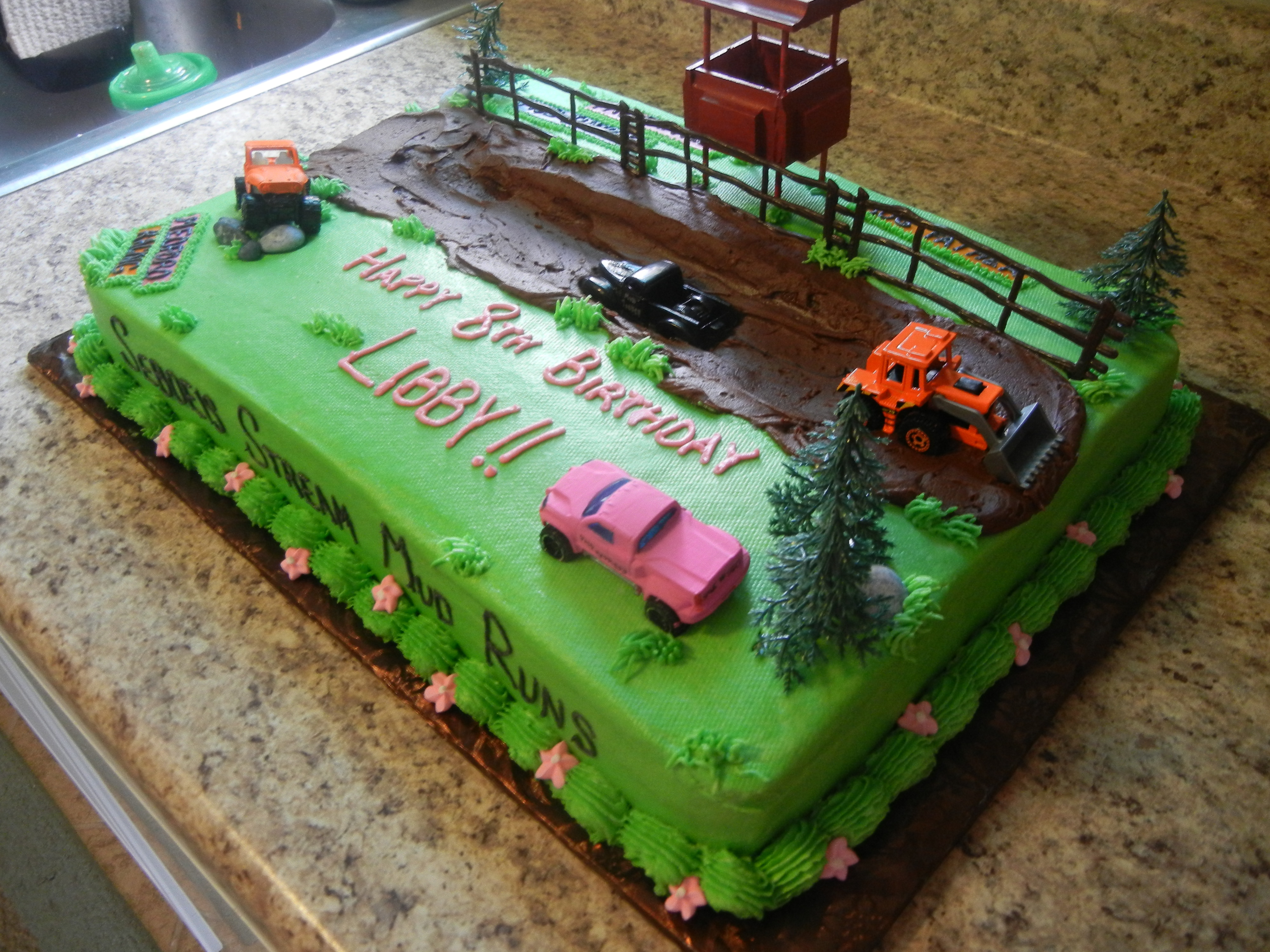 Mud Truck Birthday Cake