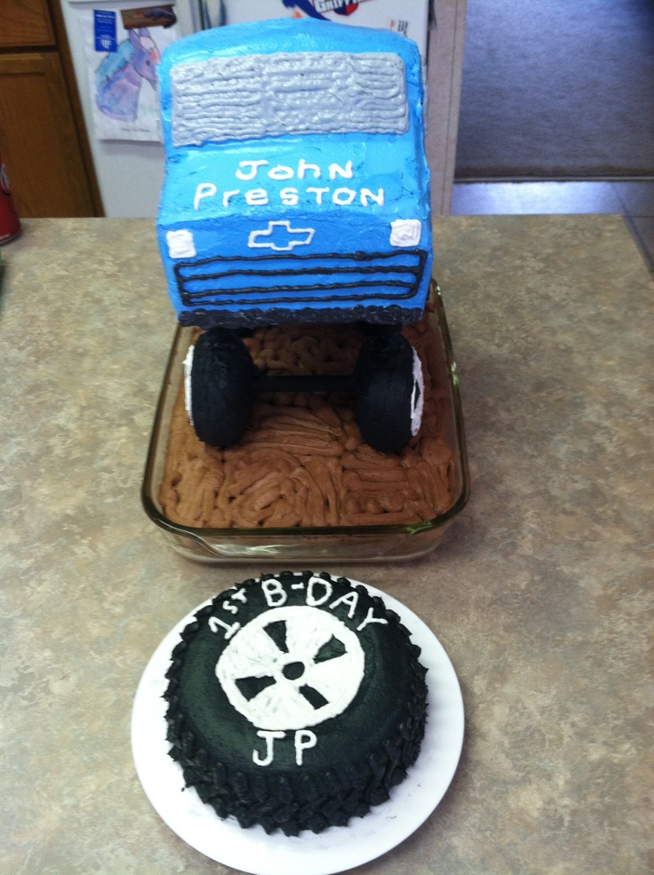 Mud Truck Birthday Cake