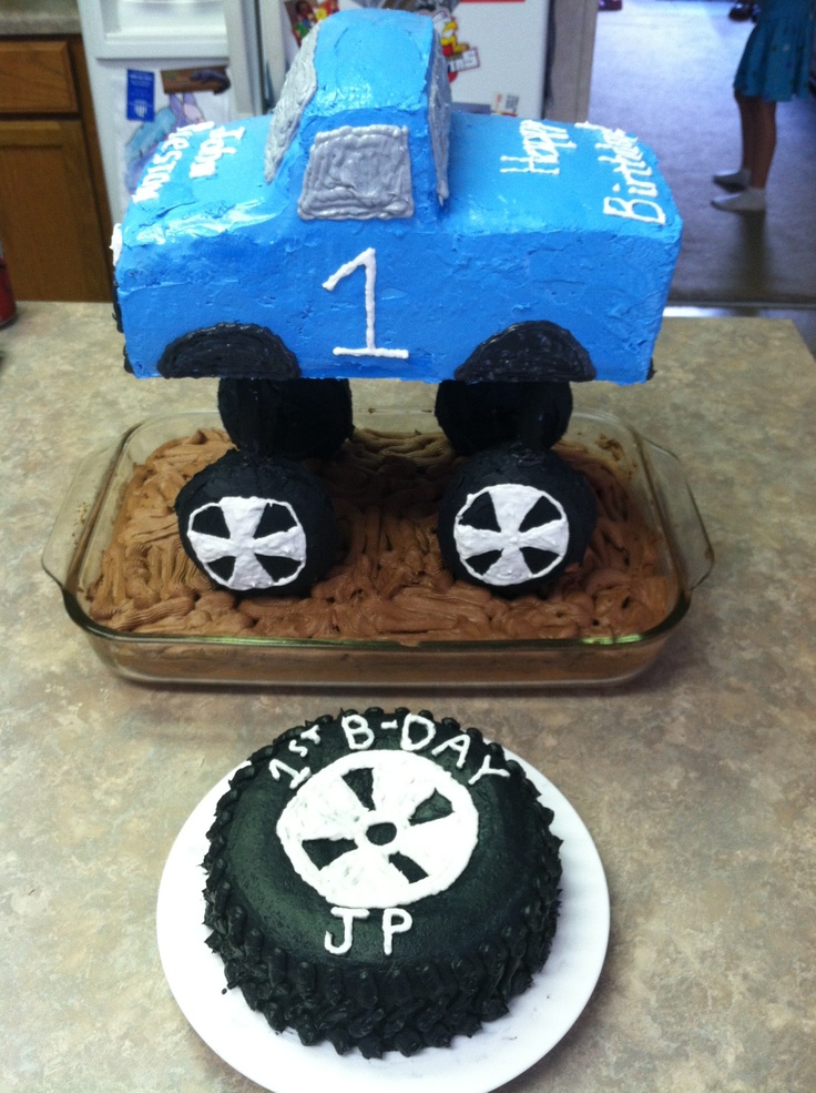 Mud Truck Birthday Cake