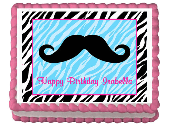 Mustache Birthday Cakes for Girls