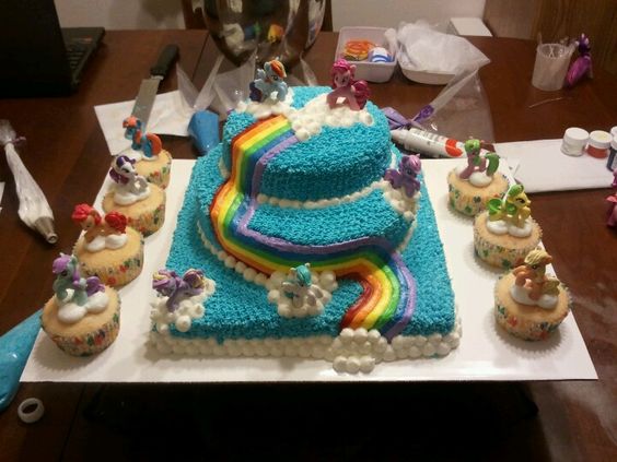 My Little Pony Birthday Cake Buttercream