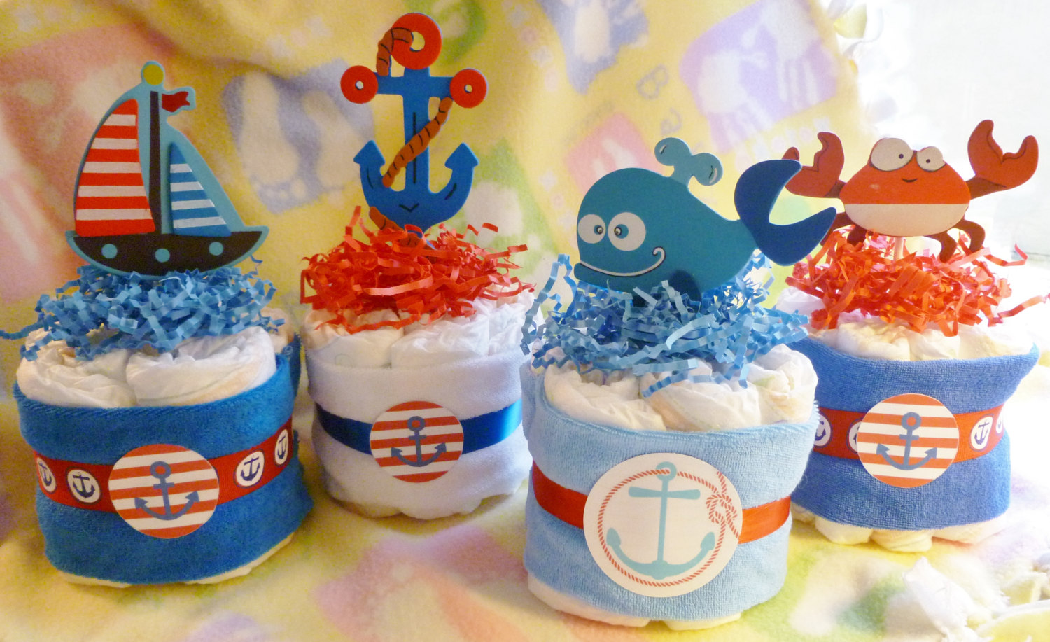 Nautical Baby Shower Diaper Cake