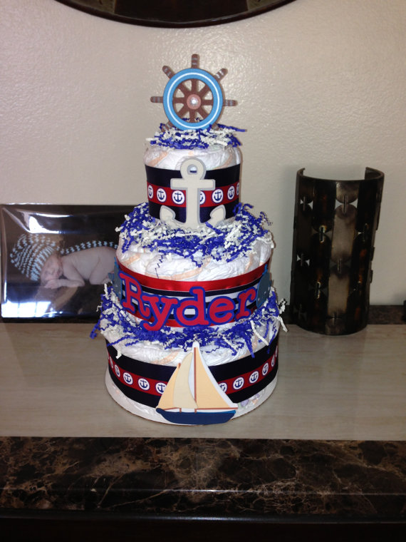 Nautical Diaper Cake