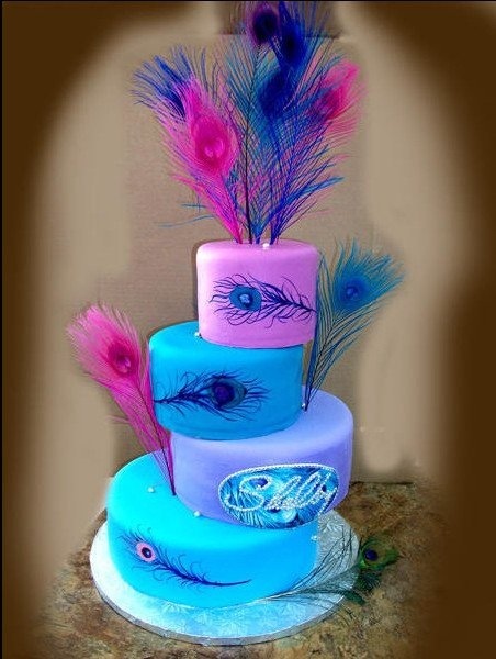 Peacock Feather Cake