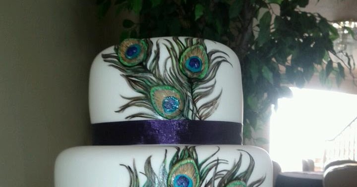 Peacock Wedding Shower Cake