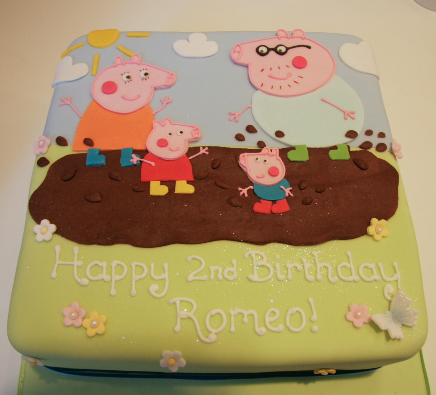 Peppa Pig Muddy Puddles Cake