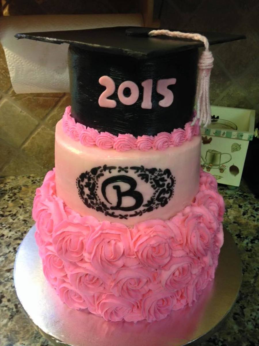 Pink Graduation Cake