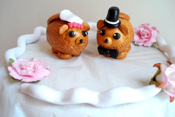 Pomeranian Wedding Cake Topper