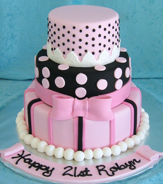 Pretty Fondant Birthday Cake