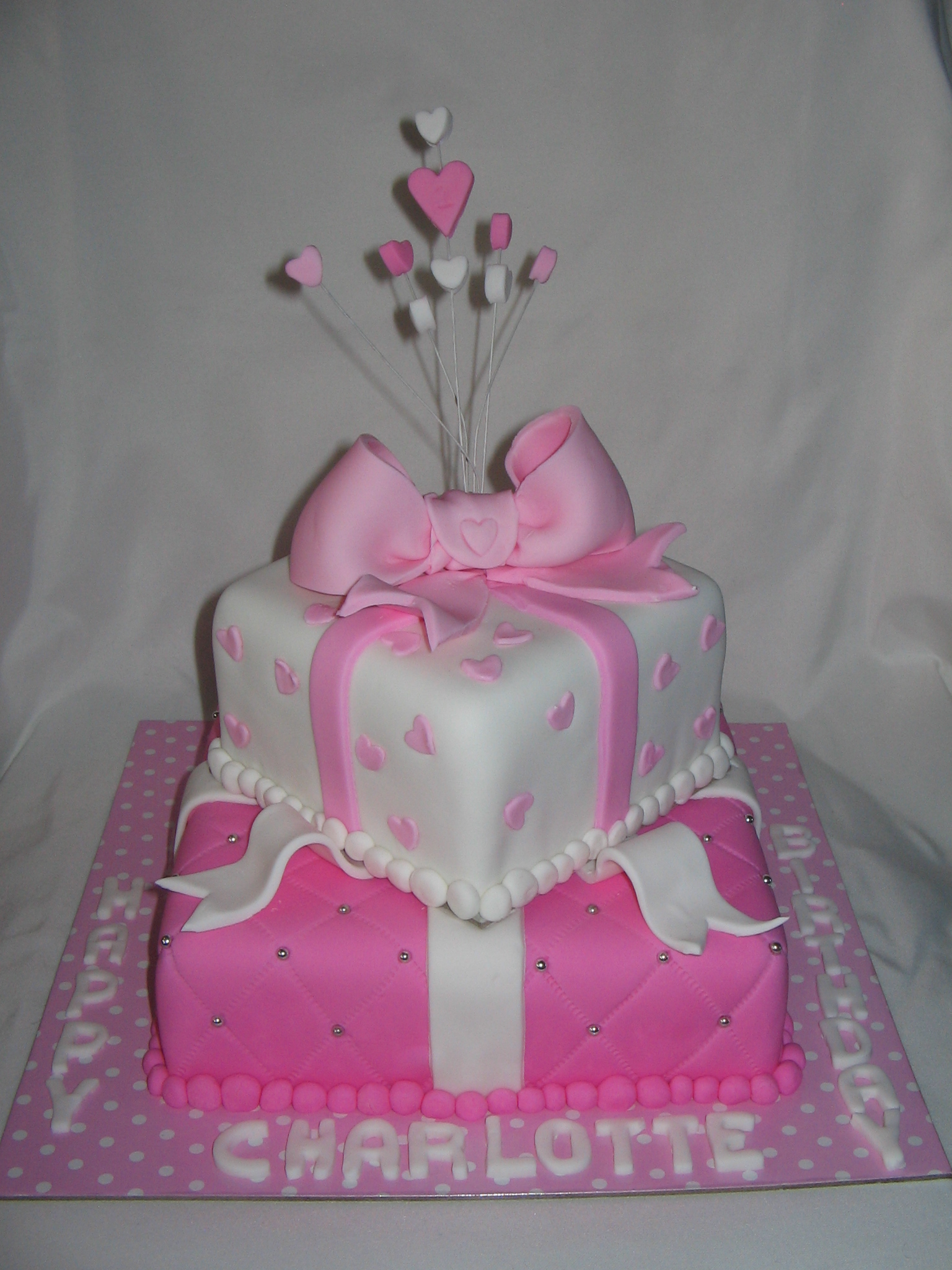 Pretty in Pink 1st Birthday Cake