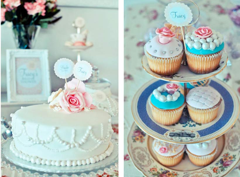 13 Photos of Vintage Bridal Shower Cakes With Pearls