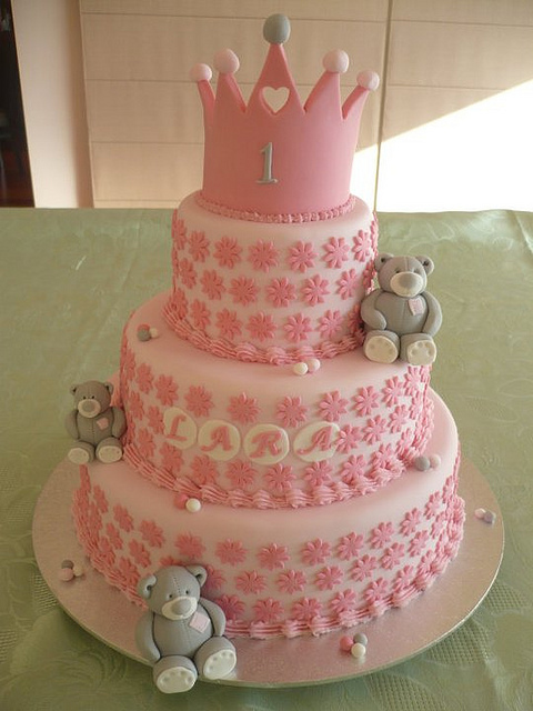 Princess Themed 1st Birthday Cake