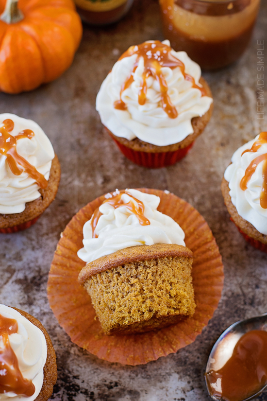 Pumpkin Cupcakes with Cream Cheese Frosting