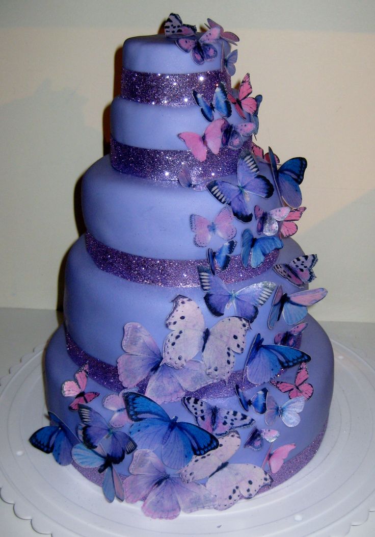 11 Photos of Vintage Butterflies And Purple Birthday Cakes