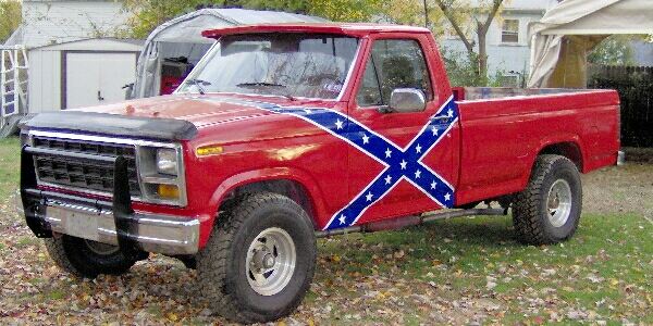 Rebel Flag Ford Truck
