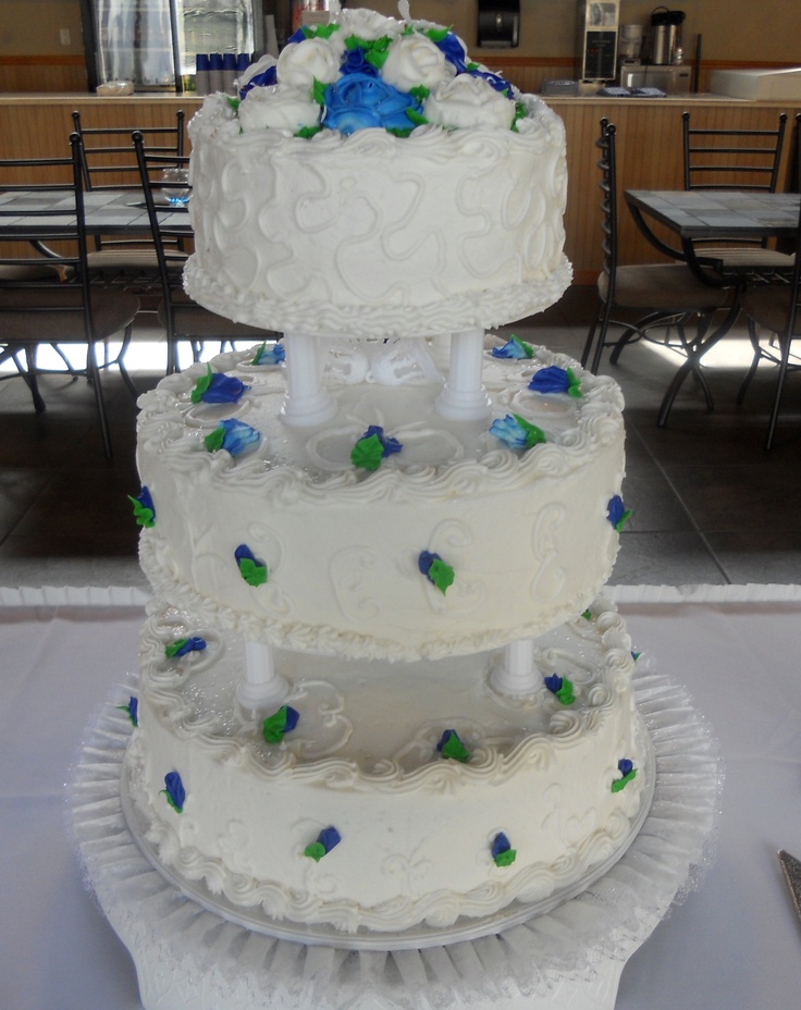 Royal Blue Wedding Cake