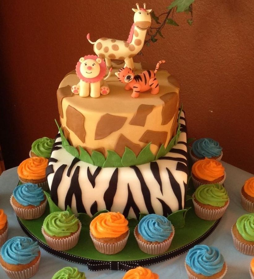 11 Photos of Baby Cakes With Safari Theme